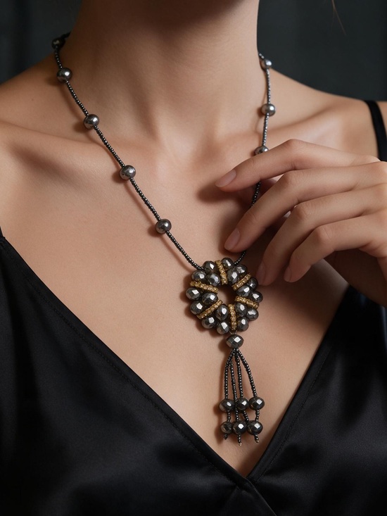 Jose & Maria Barrera Jewelry - Vintage Runway Statement Necklace - Unsigned Jose & Maria Barrera Attribution -